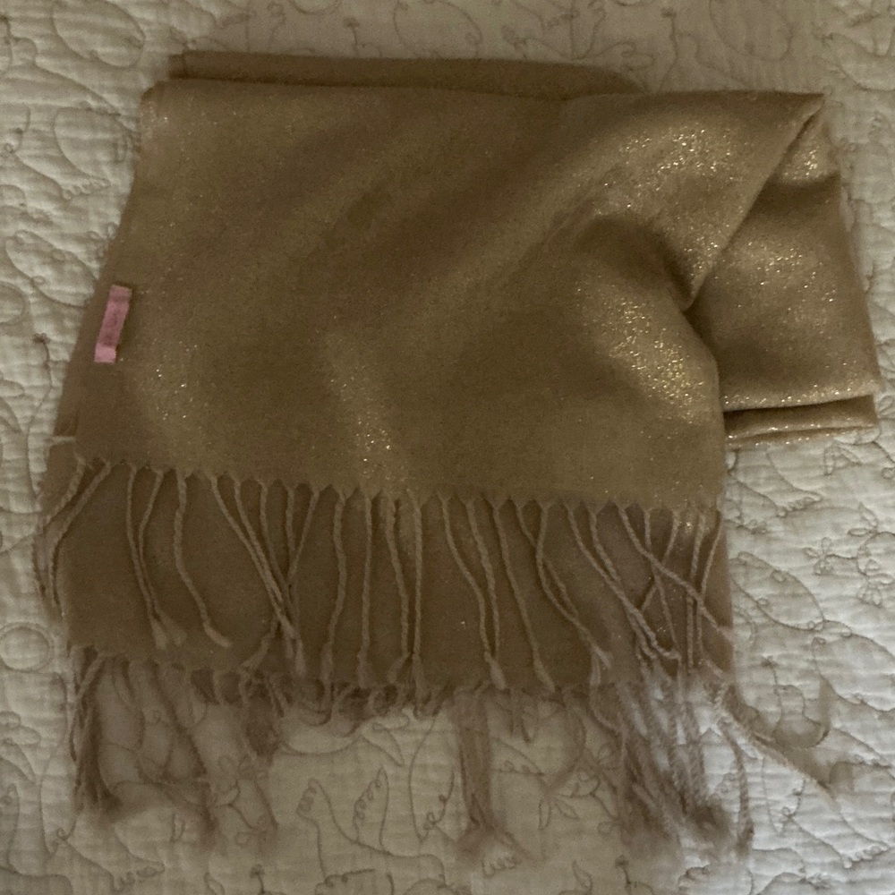 Lilly Pulitzer Gold Pashmina Style Scarf
